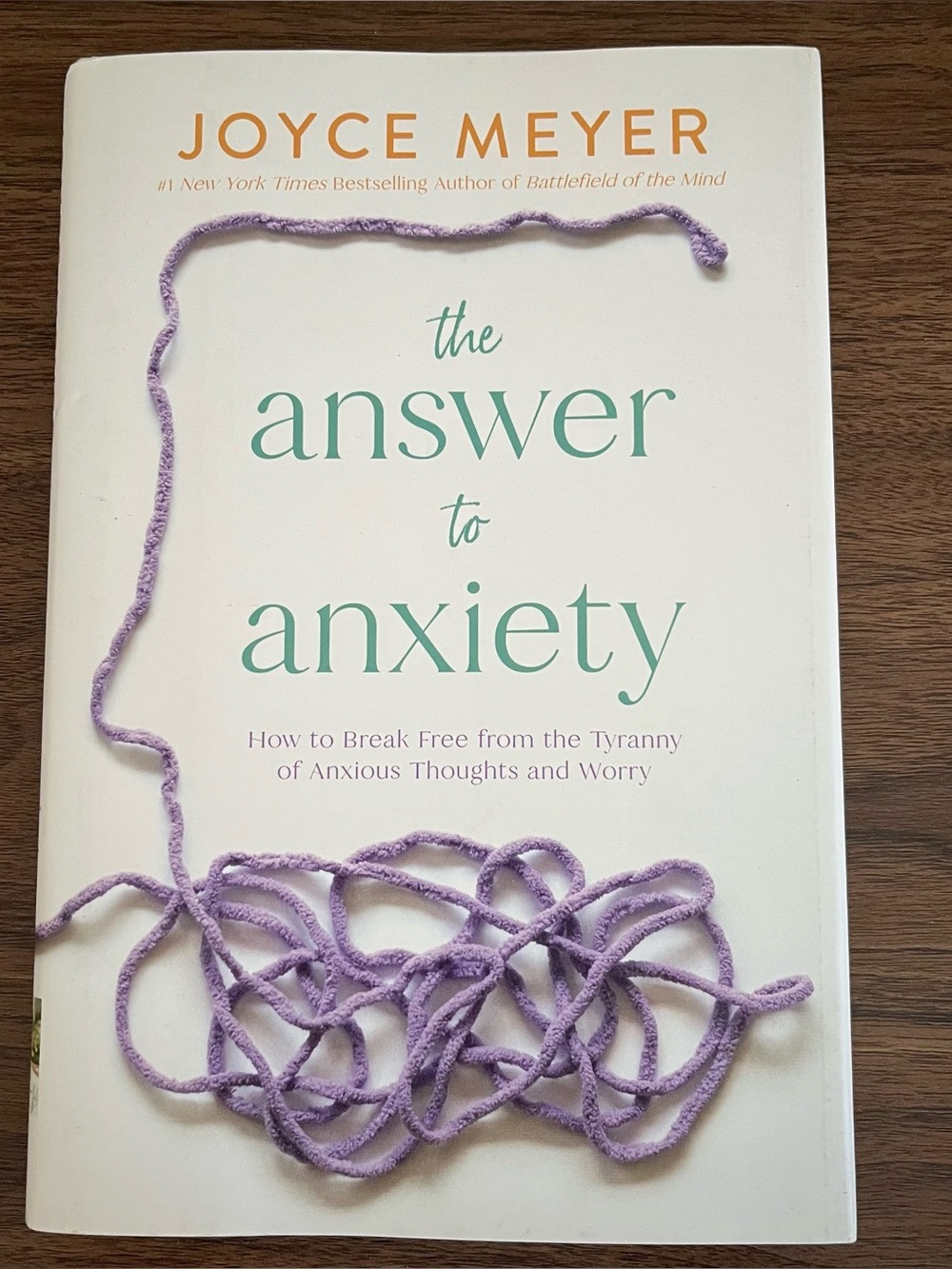 Joyce Meyer The Answer to Anxiety Book Hardcover With Dust Jacket